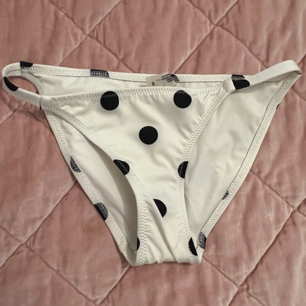 Solid & striped bikini bottoms - new